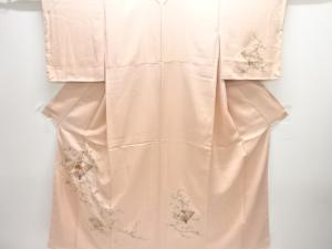 未使用品　扇に花唐草模様刺繍訪問着